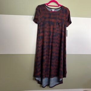 LuLaRoe Red & Blue Carly Dress